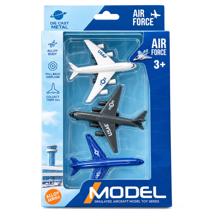 3-Piece Die-Cast Air Alloy Aircraft Model Toy Set
