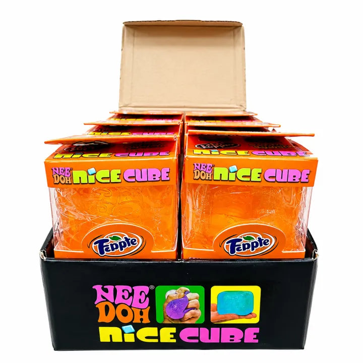 NeeDoh Nice Cube Orange Soda / Fanta Edition Squishy Toy
