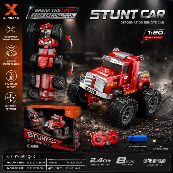 XUNBANG 1:20 2.4GHz Remote Control Deformation Stunt Car