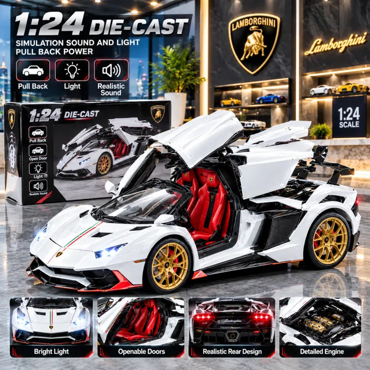 1:24 Scale Lamborghini Veneno Alloy Diecast Model Supercar