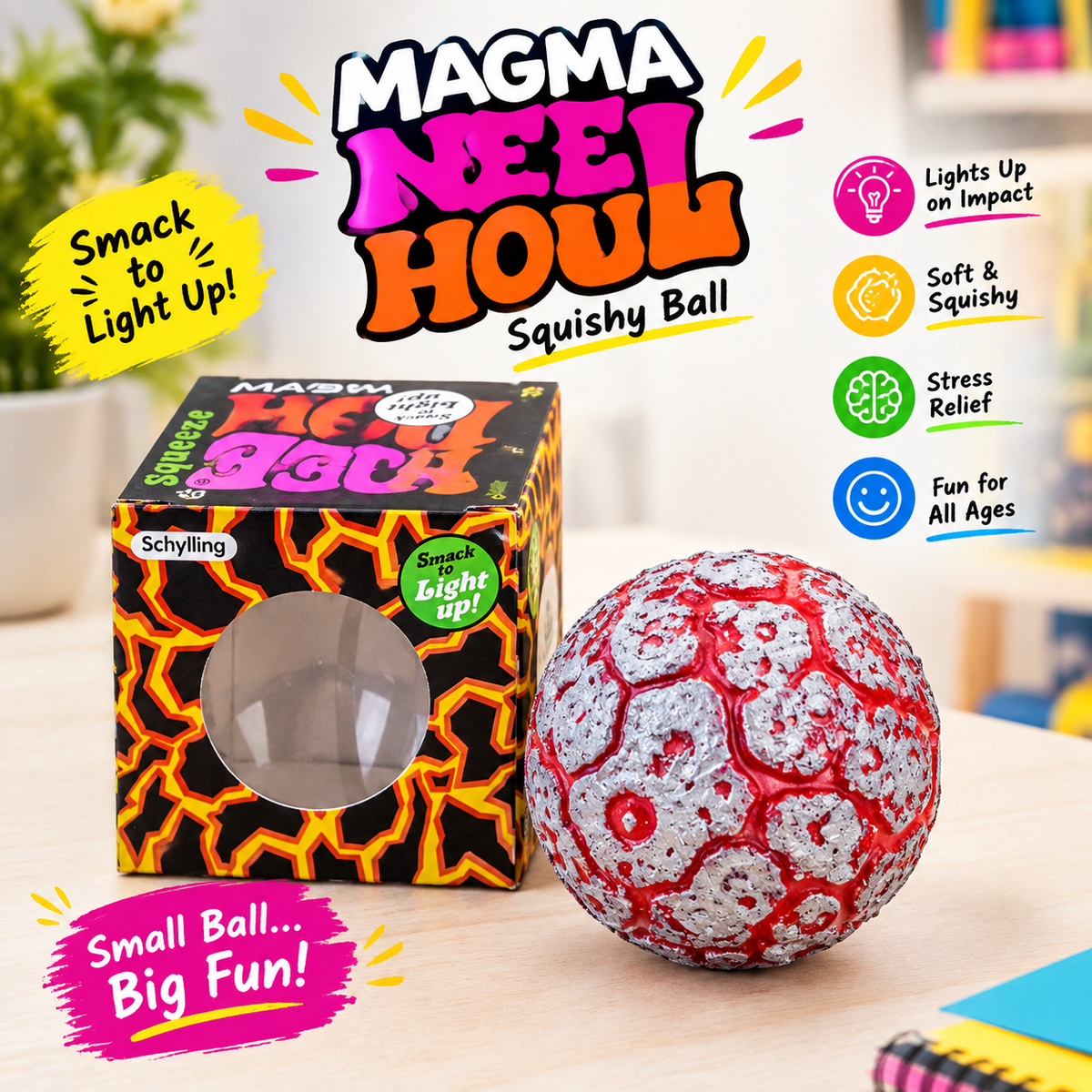 Light-Up Magma Squeeze Ball