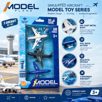 3-Piece Die-Cast Air Alloy Aircraft Model Toy Set