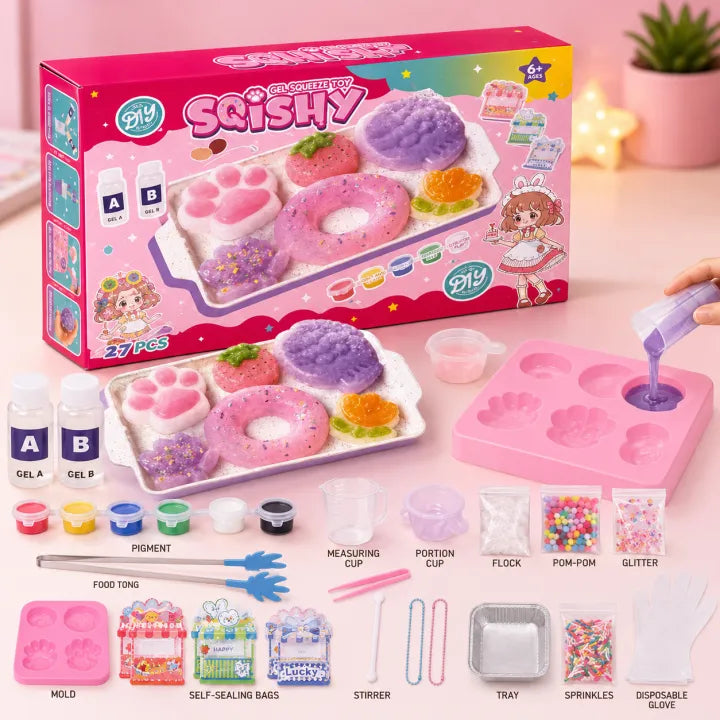 DIY Gel Squeeze Toy Squishy Making Kit (27 Pieces)
