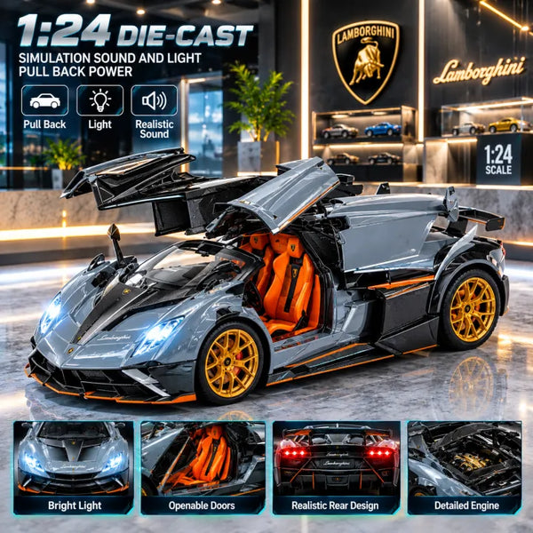 1:24 Scale Lamborghini Veneno Alloy Diecast Model Supercar