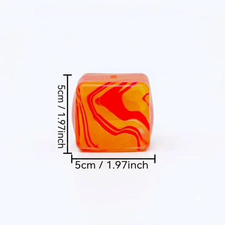 Squeez Ball Marble Swirl Gel Cube Stress Reliever Toy