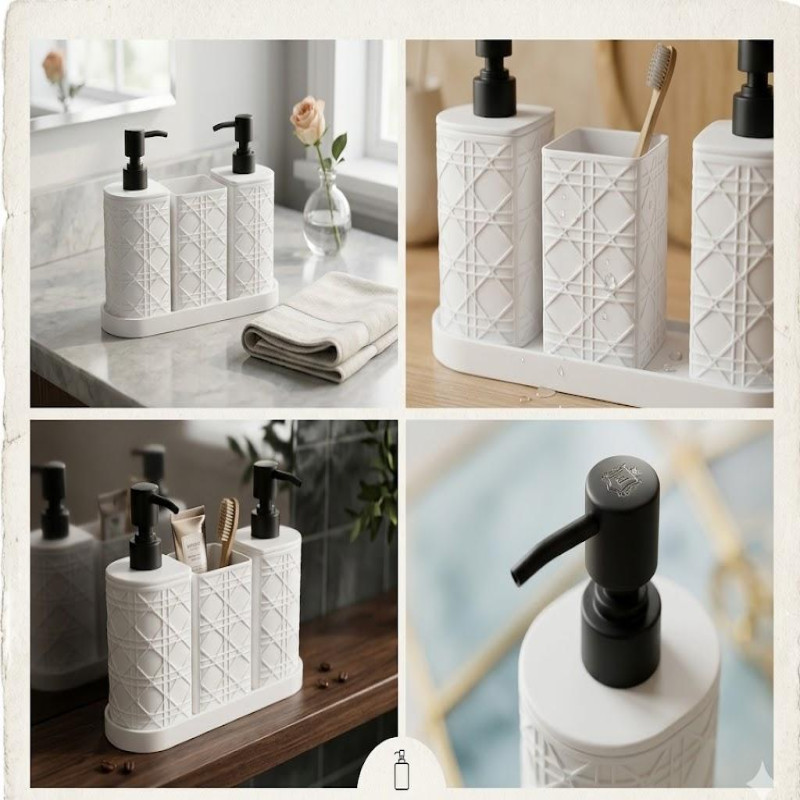 Toilet Set Soap Dispenser Pack Of 03 - Image 3