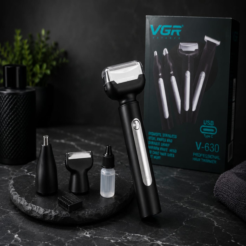 VGR V-630 Professional Hair Trimmer Premium design, sharp stainless steel blades, and USB Type-C fast charging - Image 3