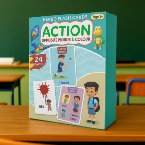 Actions, Opposite Words & Colors – Big 24 Flash Cards Set